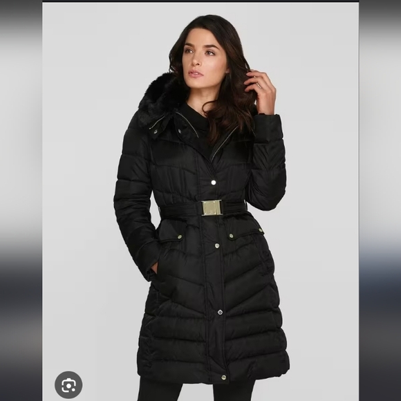 Vince Camuto Jackets & Blazers - Elegant puffer coat no Size Tag. missing Fur Trim ForHat PitToPit23". Length 38"